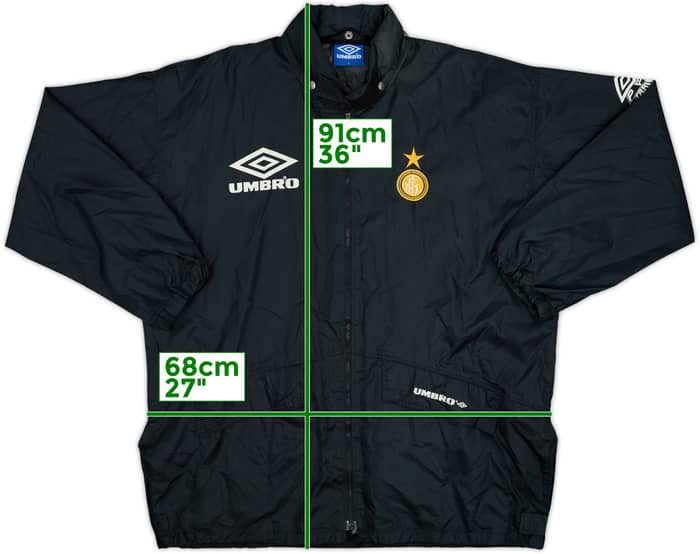1993-95 Inter Milan Umbro Hooded Rain Jacket - 7/10 - (L)