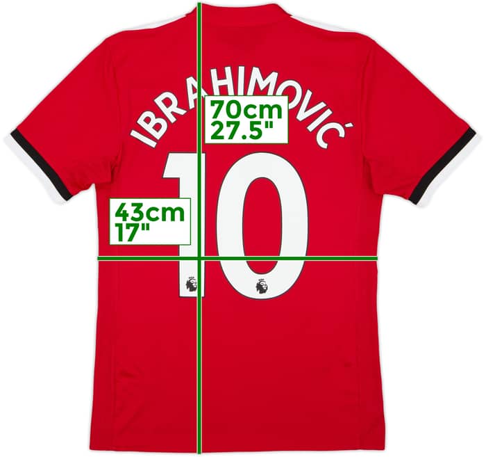 2017-18 Manchester United Home Shirt Ibrahimovic #10 - 10/10 - (XS)