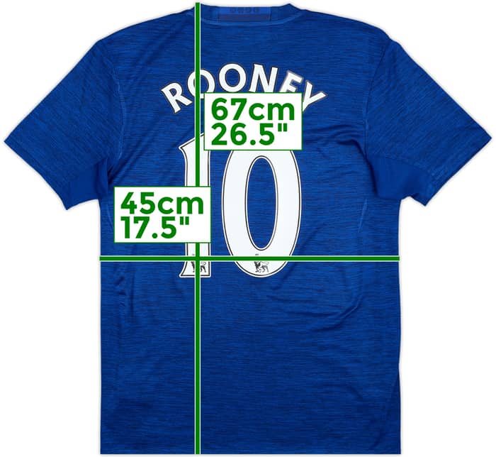 2016-17 Manchester United Away Shirt Rooney #10 - 6/10 - (S)