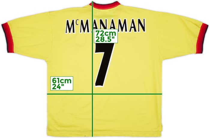 1997-99 Liverpool Away Shirt McManaman #7 - 7/10 - (XL)