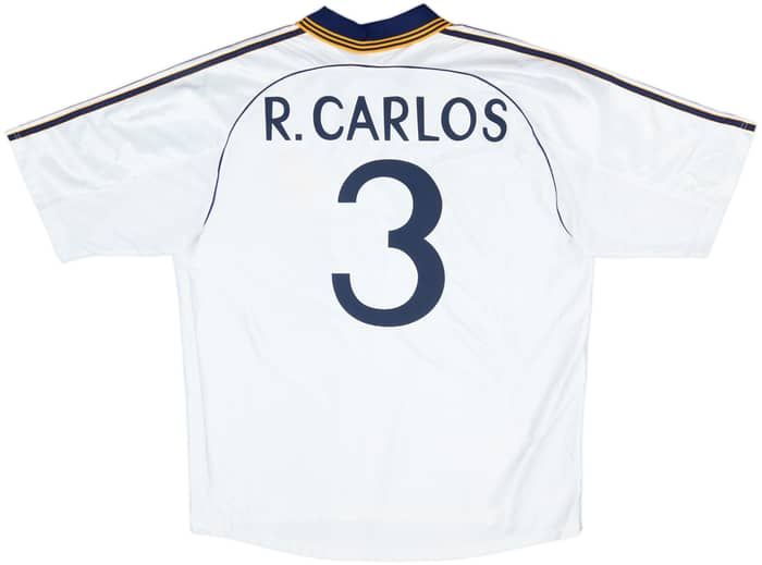 1998-00 Real Madrid Home Shirt R.Carlos #3 - 9/10 - (XL)
