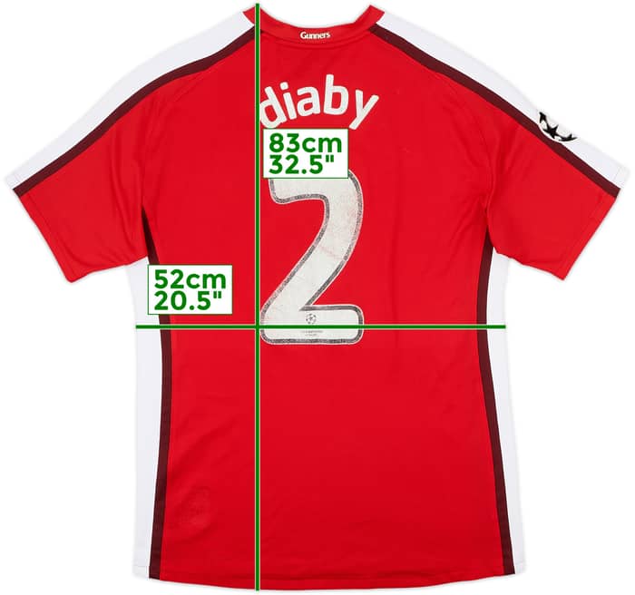 2008-10 Arsenal Player Issue Home Shirt Diaby #2 - 5/10 - (L)