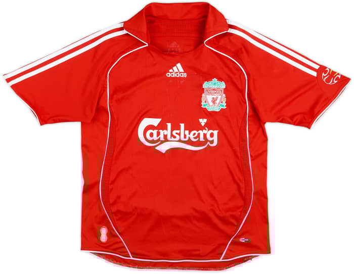 2006-08 Liverpool Home Shirt Bellamy #17 - 6/10 - (L.Boys)