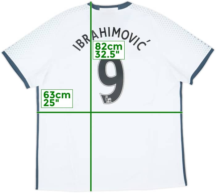 2016-17 Manchester United Third Shirt Ibrahimovic #9 - 6/10 - (XXL)