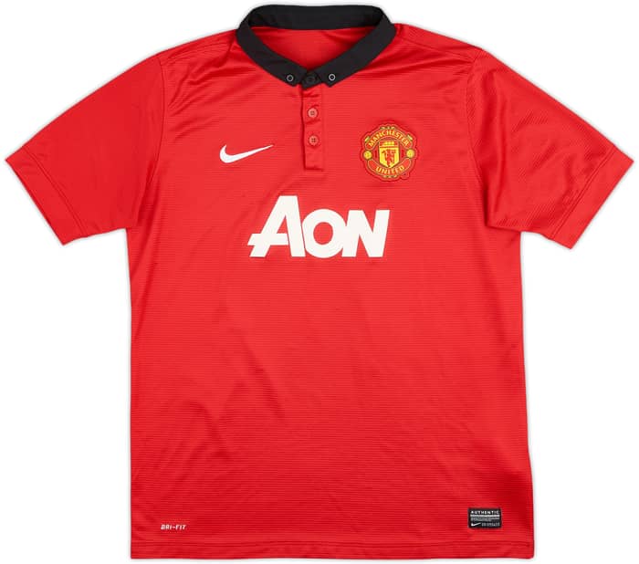2013-14 Manchester United Home Shirt Rooney #10 - 8/10 - (XL.Boys)