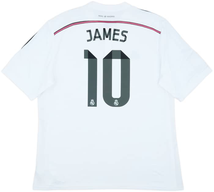 2014-15 Real Madrid Home Shirt James #10 - 7/10 - (XXL)