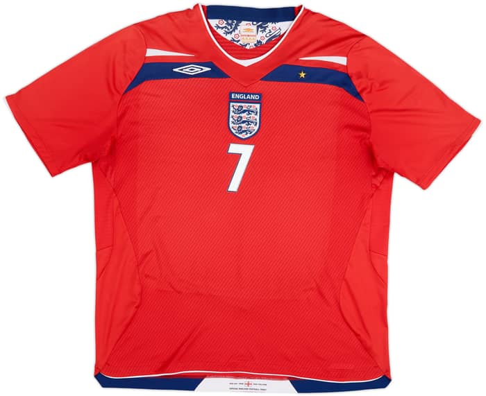 2008-10 England Away Shirt Beckham #7 - 5/10 - (XXL)