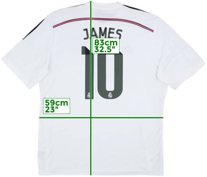 2014-15 Real Madrid Home Shirt James #10 - 7/10 - (XXL)