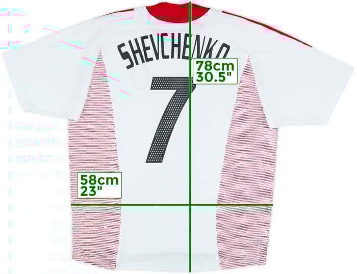 Camiseta de visitante del AC Milan 2002-03 Shevchenko #7 - 7/10 - (L)