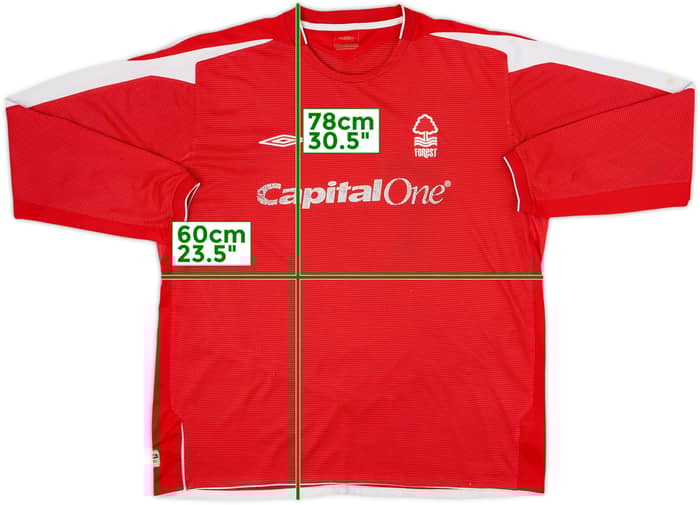 2004-06 Nottingham Forest Home L/S Shirt - 4/10 - (XXL)