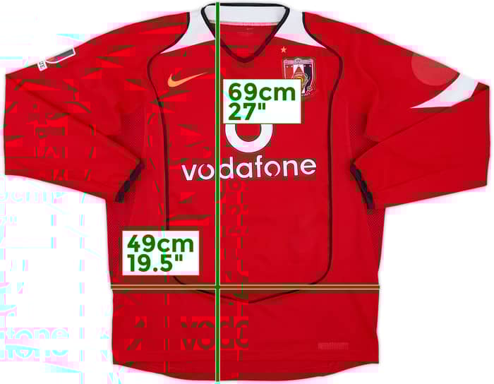 2005 Urawa Red Diamonds Home L/S Shirt - 5/10 - (S)