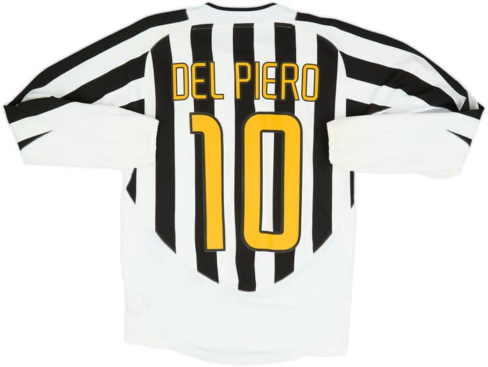 2003-04 Juventus Home L/S Shirt Del Piero #10 - 6/10 - (S)