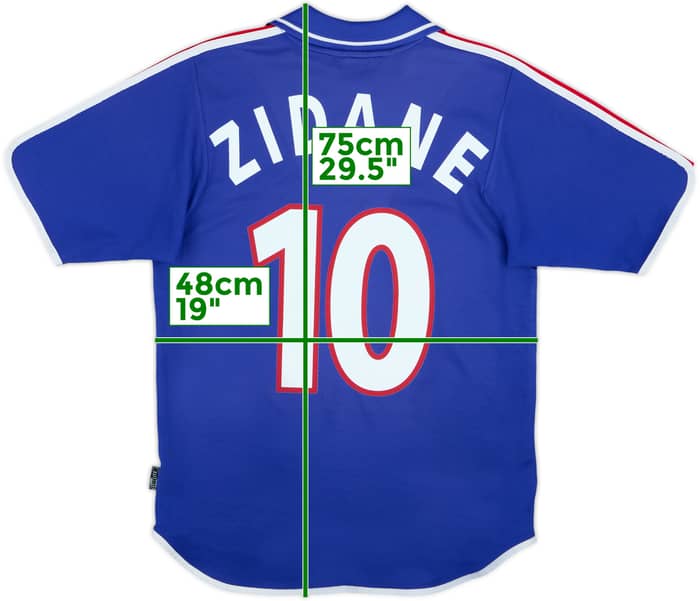2000-02 France Home Shirt Zidane #10 - 8/10 - (S)