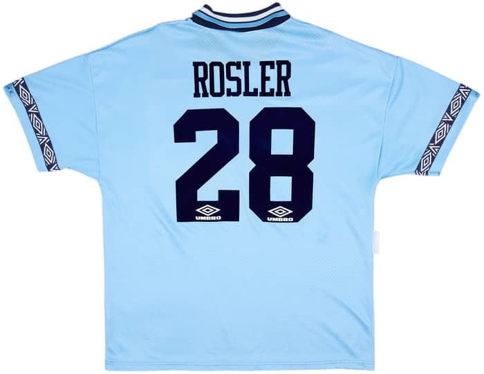 1993-95 Manchester City Home Shirt Rosler #28 - 8/10 - (XL)