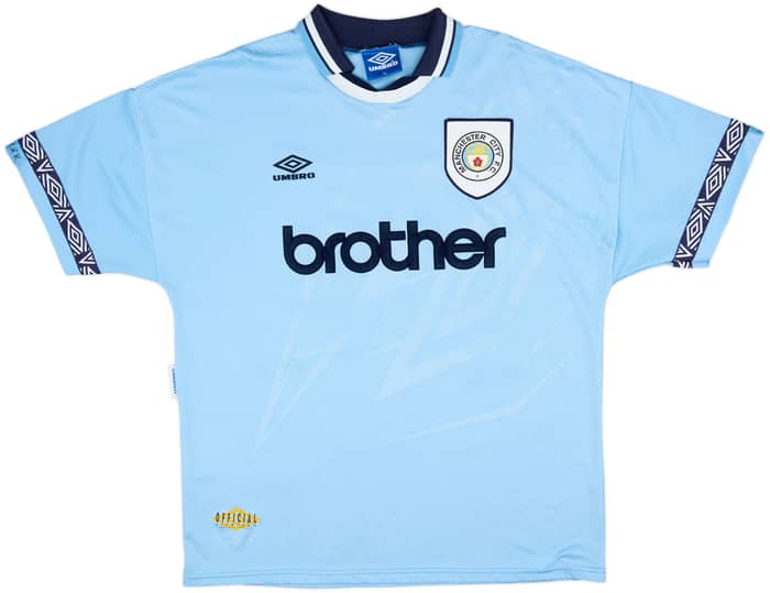 1993-95 Manchester City Home Shirt Rosler #28 - 8/10 - (XL)