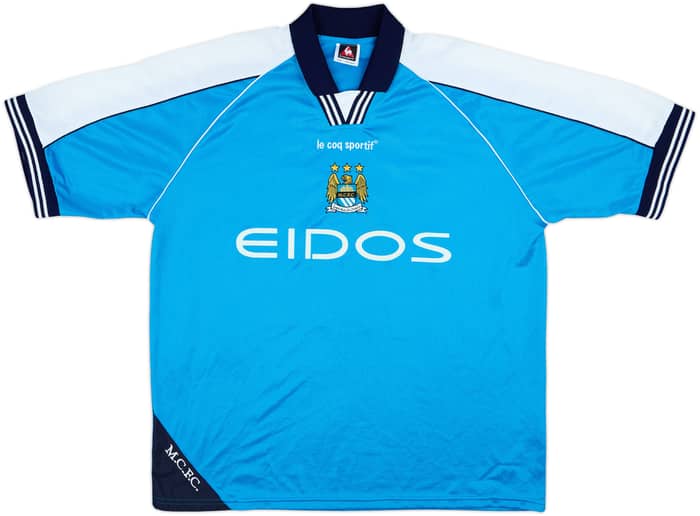 1999-01 Manchester City Camiseta Local Dickov #9 - 8/10 - (L)
