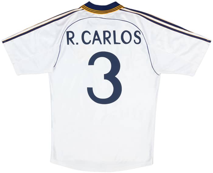 1998-00 Real Madrid Home Shirt R.Carlos #3 - 9/10 - (M)