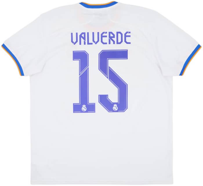 2021-22 Real Madrid Home Shirt Valverde #15 - 7/10 - (XL)