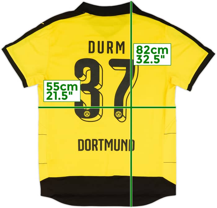 2015-16 Borussia Dortmund Home Shirt Durm #37 - 7/10 - (L)