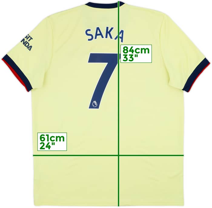 2021-22 Arsenal Away Shirt Saka #7 - 8/10 - (XXL)