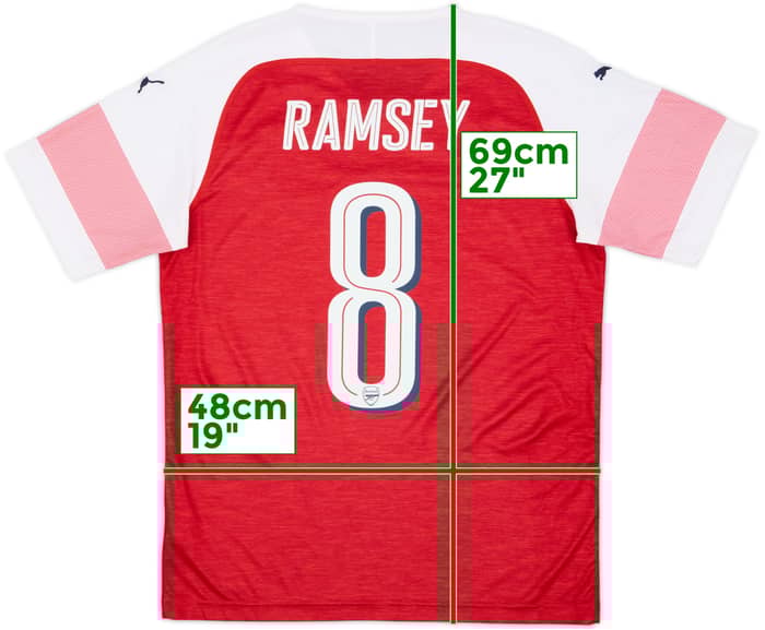 2018-19 Arsenal Home Shirt Ramsey #8 - 8/10 - (M)