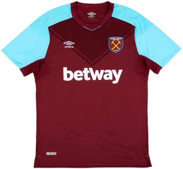 2017-18 West Ham Home Shirt Rice #41 - 8/10 - (XL)