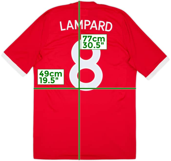 2010-11 England Away Shirt Lampard #8 - 7/10 - (M)