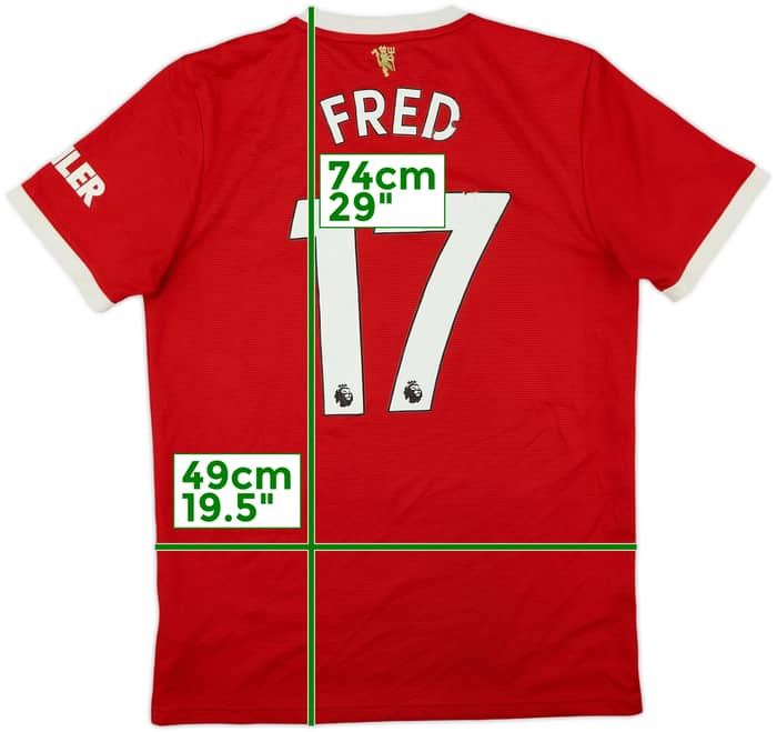 2021-22 Manchester United Home Shirt Fred #17 - 5/10 - (M)