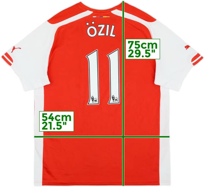 2014-15 Arsenal Home Shirt Ozil #11 - 5/10 - (L)