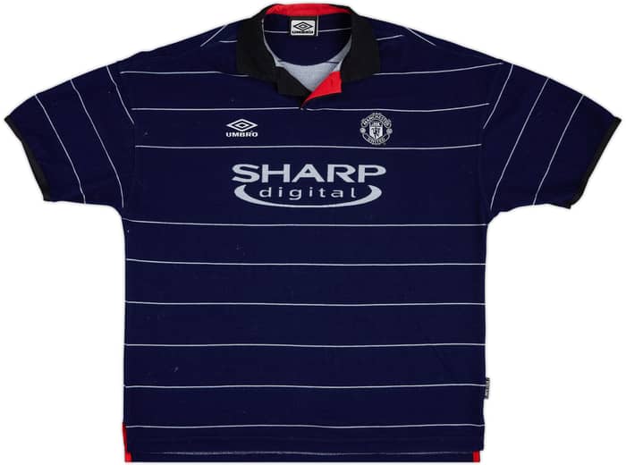 1999-00 Manchester United Away Shirt Beckham #7 - 9/10 - (XXL)