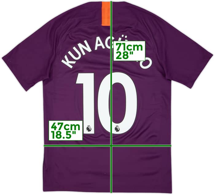 2018-19 Manchester City Third Shirt Kun Aguero #10 - 9/10 - (S)