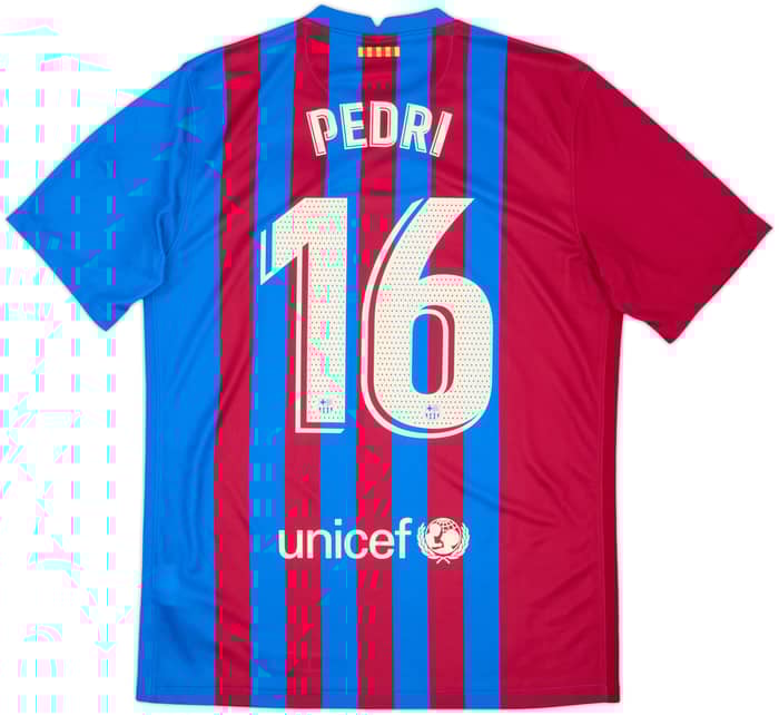 2021-22 Barcelona Home Shirt Pedri #16 - 9/10 - (M)