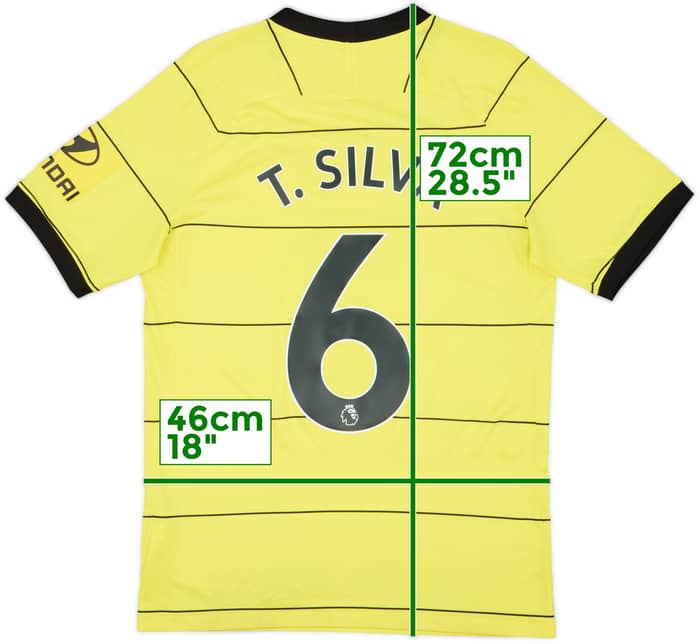2021-22 Chelsea Away Shirt T.Silva #6 - 8/10 - (S)