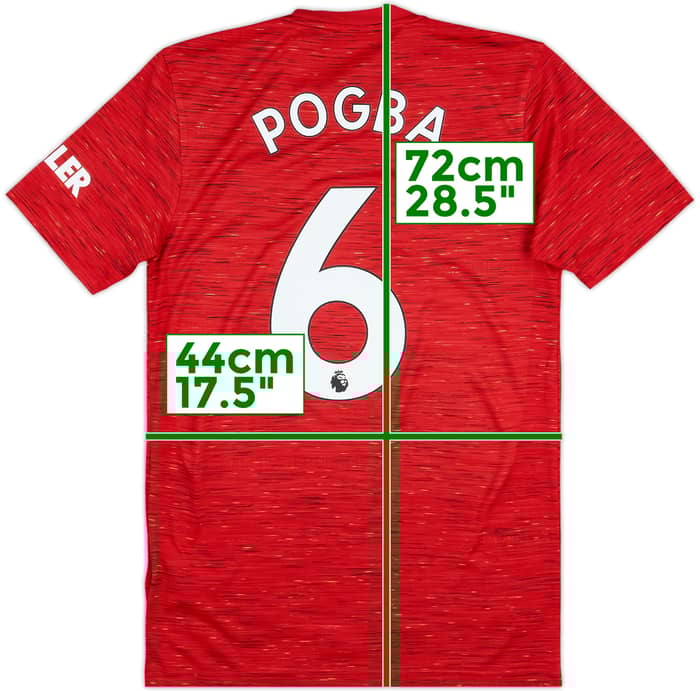 2020-21 Manchester United Home Shirt Pogba #6 - 9/10 - (S)