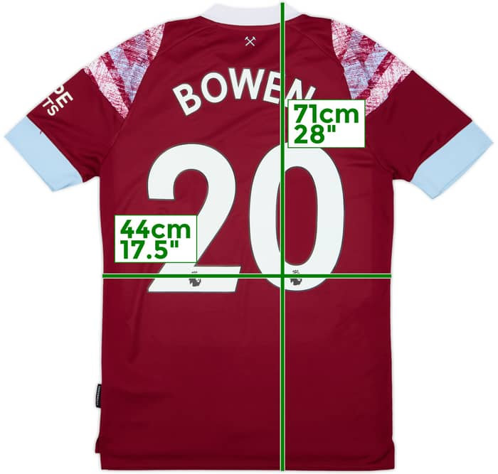 2022-23 West Ham Home Shirt Bowen #20 - 8/10 - (S)