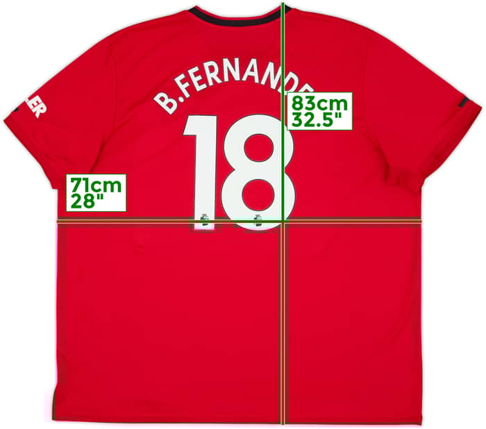 2019-20 Manchester United Home Shirt B.Fernandes #18 - 5/10 - (3XL)