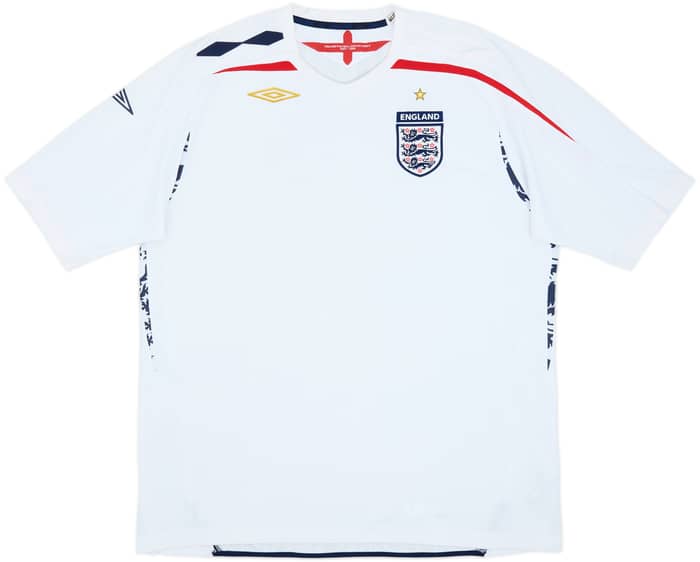 2007-09 England Home Shirt - 4/10 - (XXL)