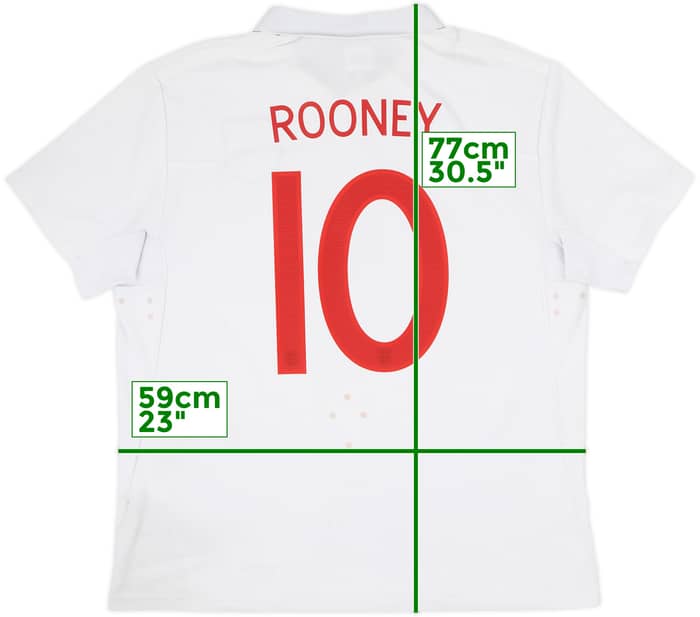 2009-10 England Home Shirt Rooney #10 - 5/10 - (XL)