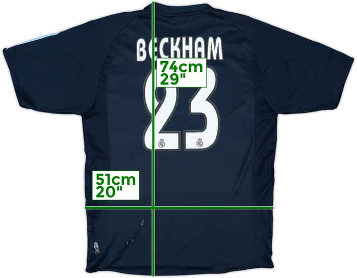 2003-04 Real Madrid Away Shirt Beckham #23 - 8/10 - (M)