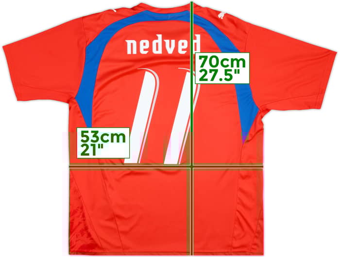 2006-08 Czech Republic Basic Home Shirt Nedved #11 - 7/10 - (L)