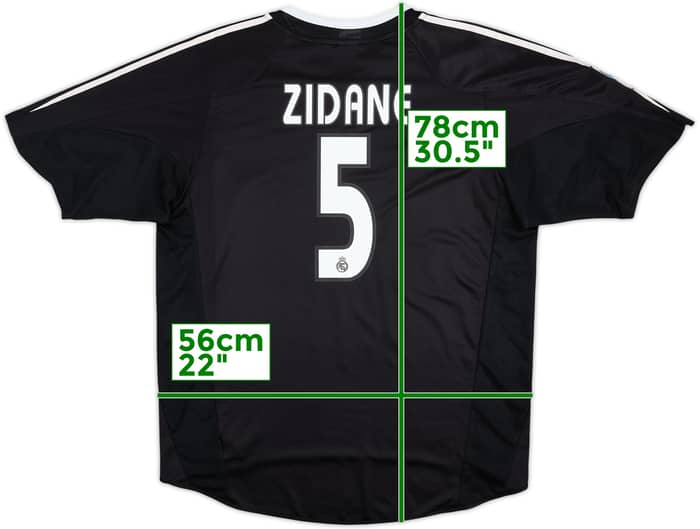 2003-04 Real Madrid Away Shirt Zidane #5 - 8/10 - (L)