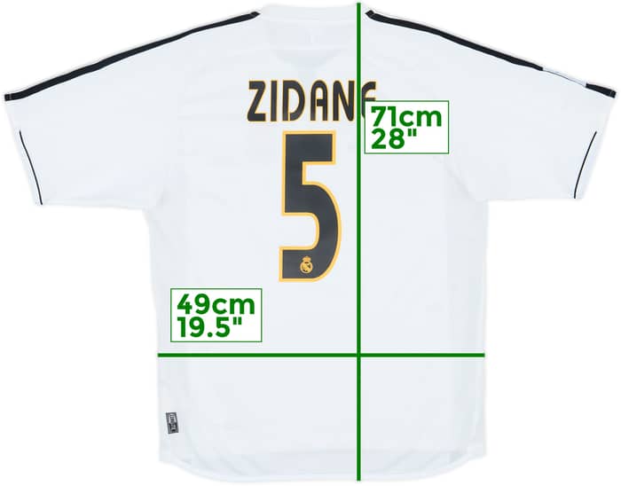 Camiseta de local del Real Madrid 2003-04 Zidane #5 - 6/10 - (S)