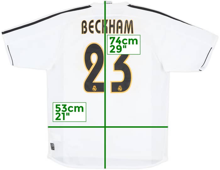 2003-04 Real Madrid Camiseta Local Beckham #23 - 5/10 - (M)