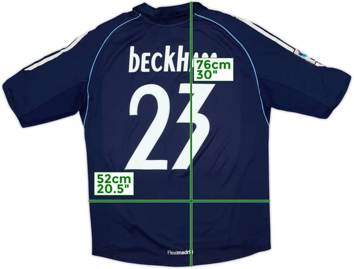 2005-06 Real Madrid Away Shirt Beckham #23 - 8/10 - (L)