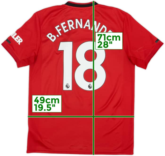 2019-20 Manchester United Home Shirt B.Fernandes #18 - 6/10 - (M)