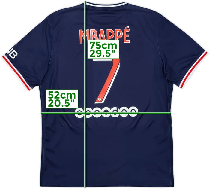 2020-21 Paris Saint-Germain Home Shirt Mbappe #7 - 8/10 - (L)