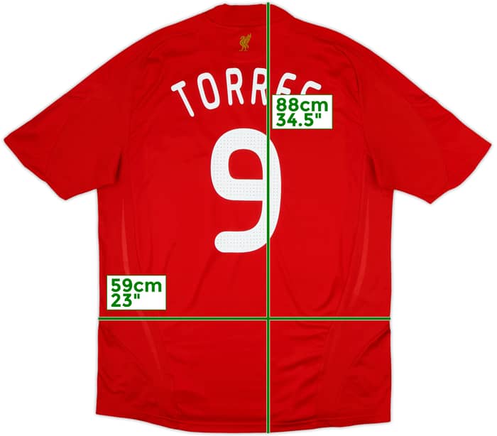 2008-10 Liverpool Camiseta Local Torres #9 - 7/10 - (XL)