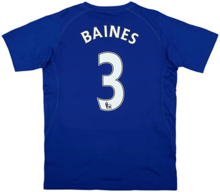 2010-11 Everton Home Shirt Baines #3 - 8/10 - (M)