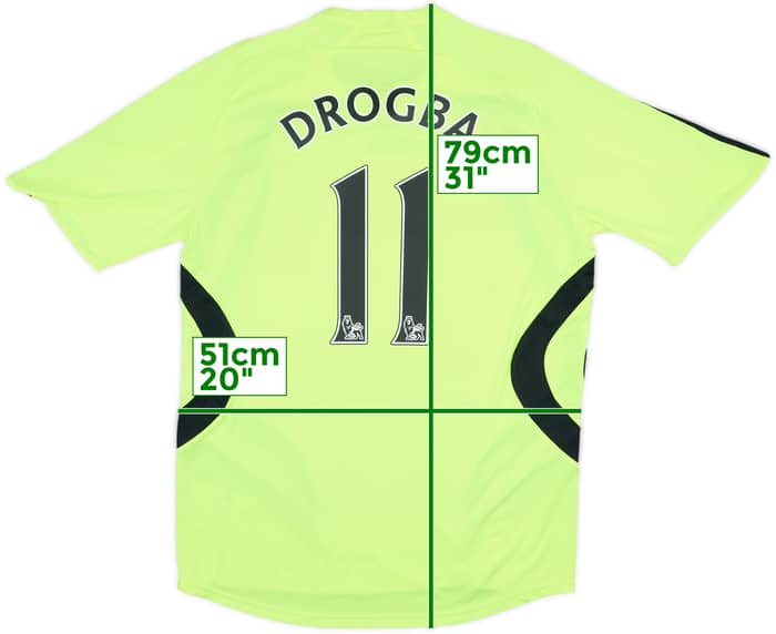 2007-08 Chelsea Camiseta Visitante Drogba #11 - 8/10 - (M)