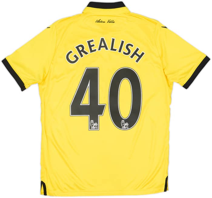 2015-16 Aston Villa Away Shirt Grealish #40 - 6/10 - (XL.Boys)